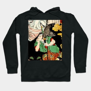 Ghost and samurai Ukiyo-e Hoodie